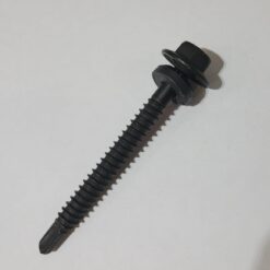 Tornillo Hexagonal Punta Mecha 14 x 2" Negro C/Arandela De Goma TEL x 50 unidades