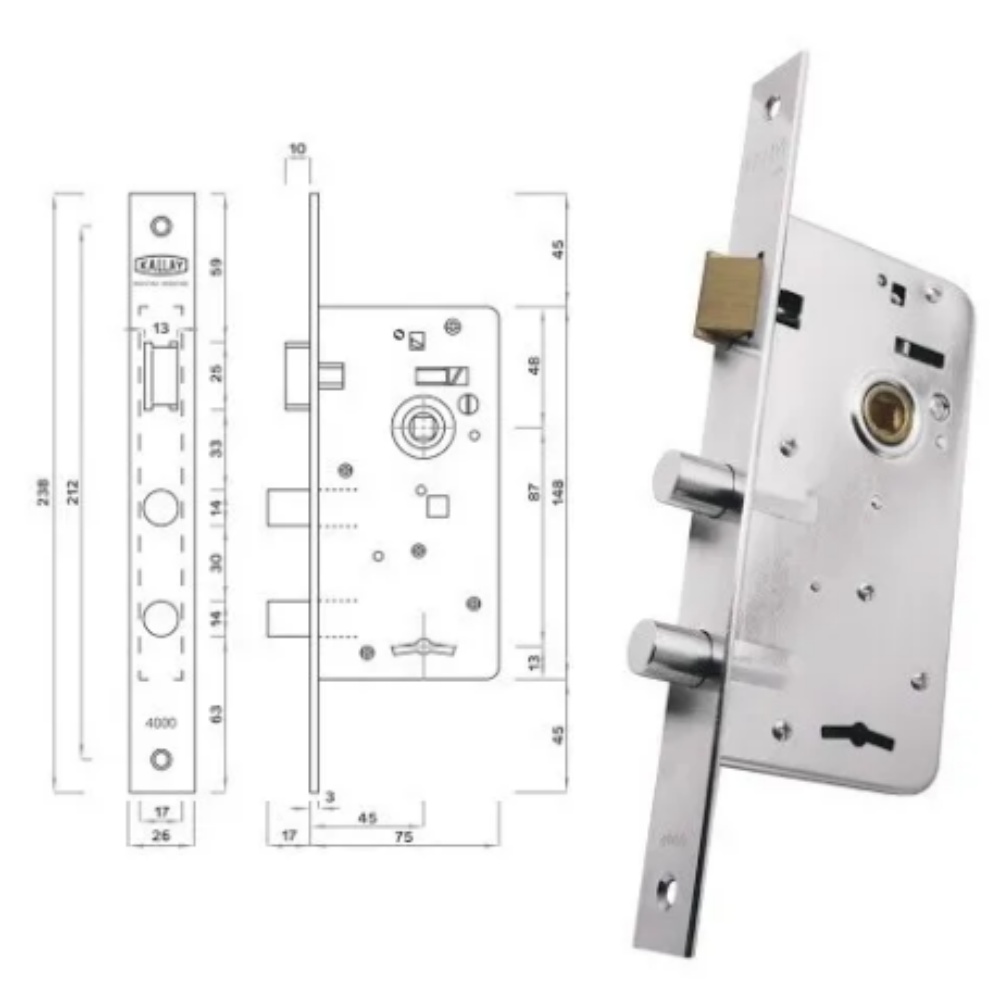 Cerradura Trabex 3101 De 6 Combinaciones Perno Giratorio - Imagen 2