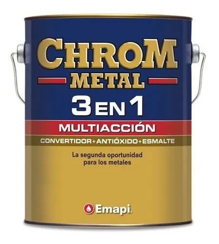Pintura Multiaccion 3 en 1 Chrom Metal Gris-Emapi