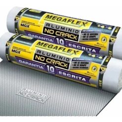 Membrana No Crack C/Aluminio Color Aluminio De 4 mm x 35 Kg-Megaflex