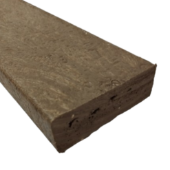 Liston De Madera Plastica 9 Cm x 2.5 Cm De 195 Cm Largo Color Marron Cedro - Zenplas