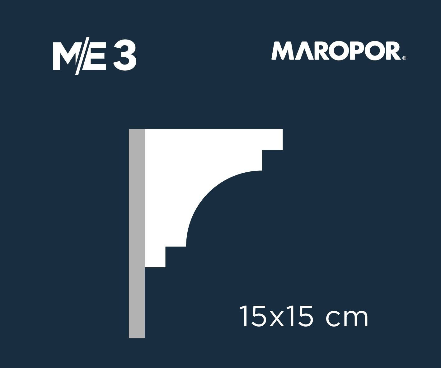 Moldura Exterior de Telgopor Sin Revestimiento Mod ME3 - Maropor - Imagen 2