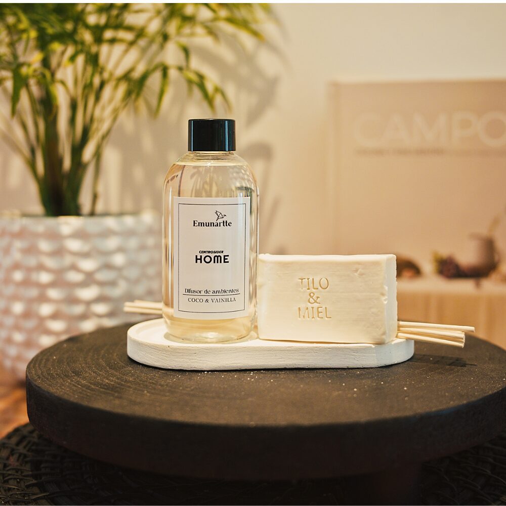 Box 1 Vainilla y Coco (Difusor+Jabon+Bandeja)