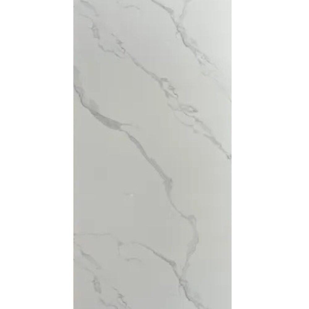 Plancha Revestimiento Pvc Simil Marmol Blanco C/Manchas Grises